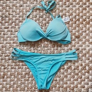 Cyan Blue Bikini Set